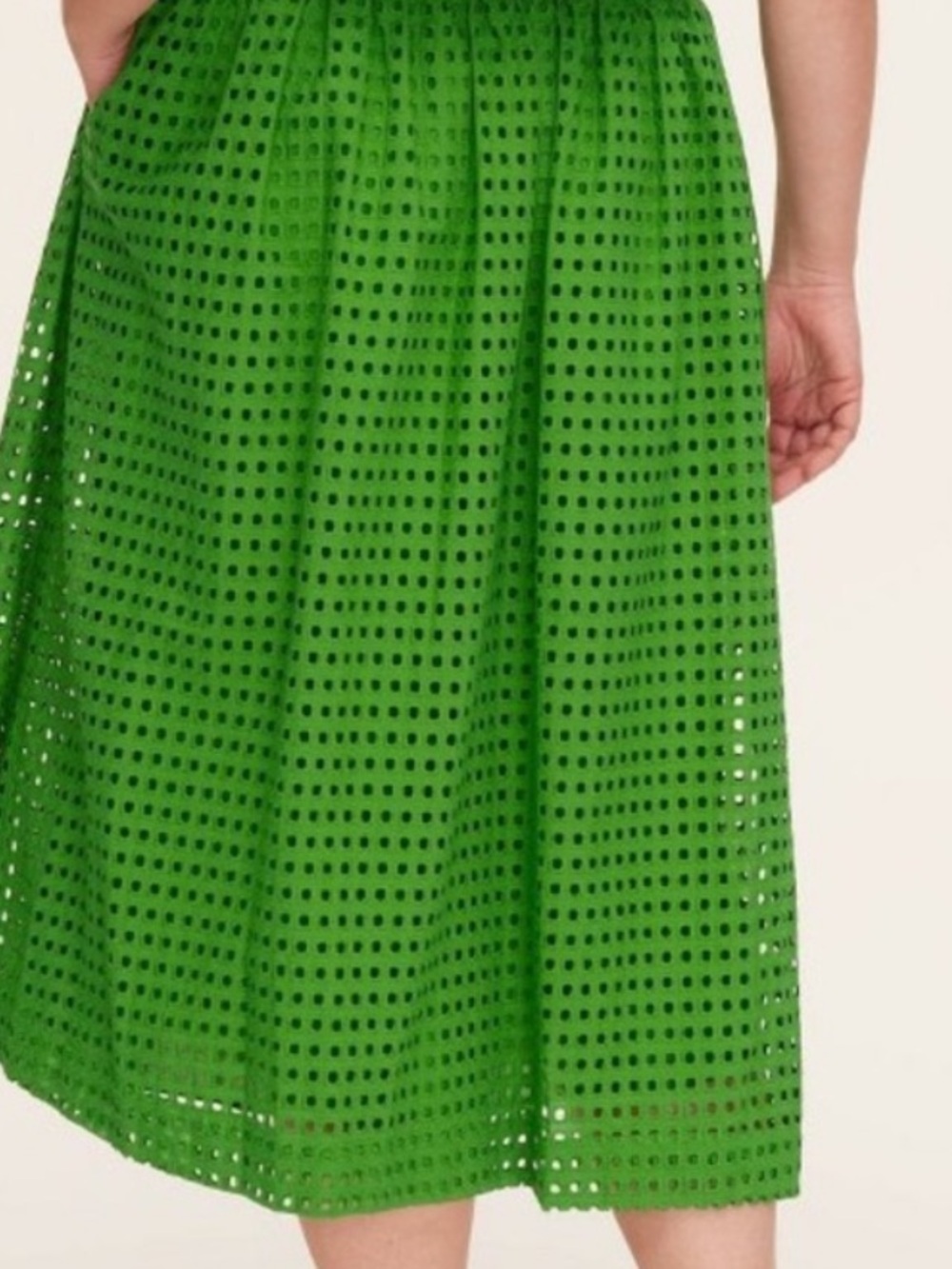 Kate Spade Green Eyelet Midi Skirt - Picture 3 of 3